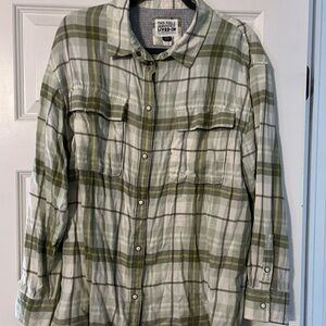 Green Plaid women’s flannel